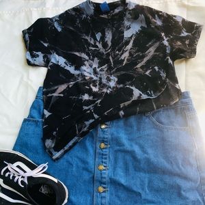 small bleach dye t-shirt